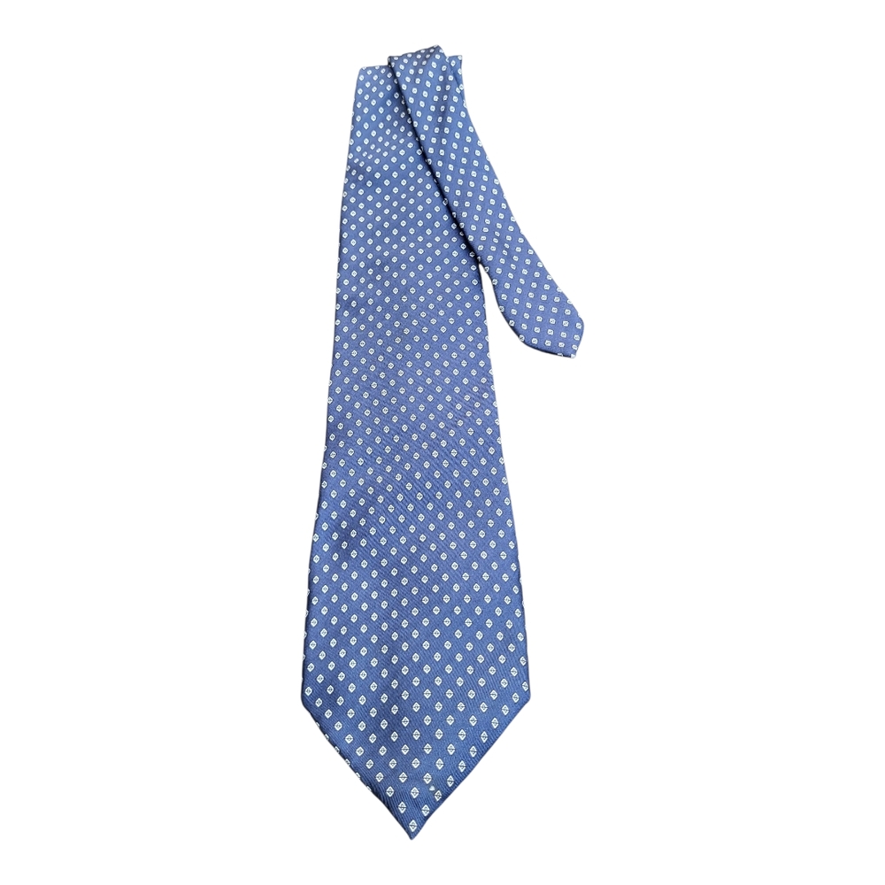 Galimberti Blue Polka Dot Italian Silk Tie